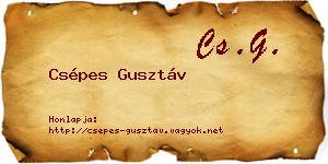 Csépes Gusztáv névjegykártya