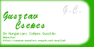 gusztav csepes business card